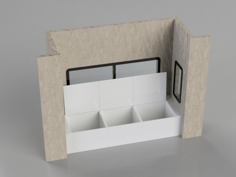 Bench seat open render